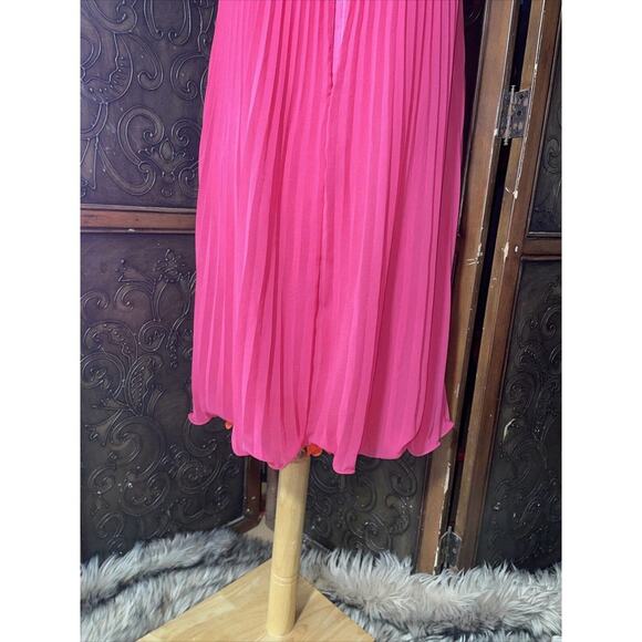 Maeve Pink With Orange Trim Pleated Short Dress Women's Size 6 - Picture 6 of 7
